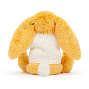 Bashful Sunshine Bunny with Personalised Cream Jumper