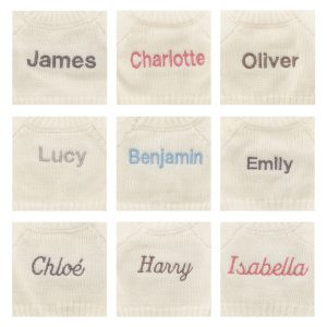 Bashful Petal Bunny with Personalised Cream Jumper