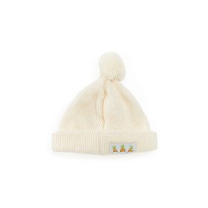 Small Knit Beanie – Cream