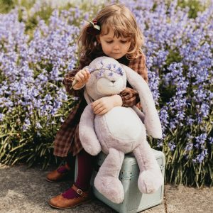 Big 20 Floppy Nibble Bunny-  Lilac Marble